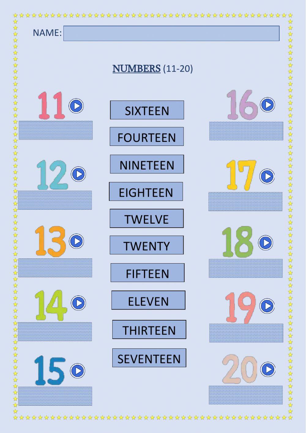 Numbers (11-20)