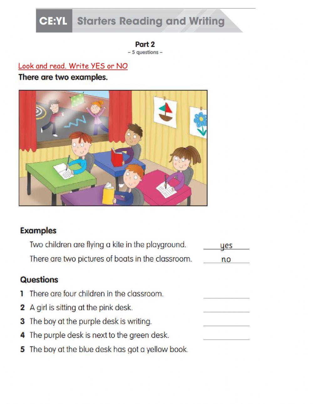 291067 starters reading and writing part 1 and 2