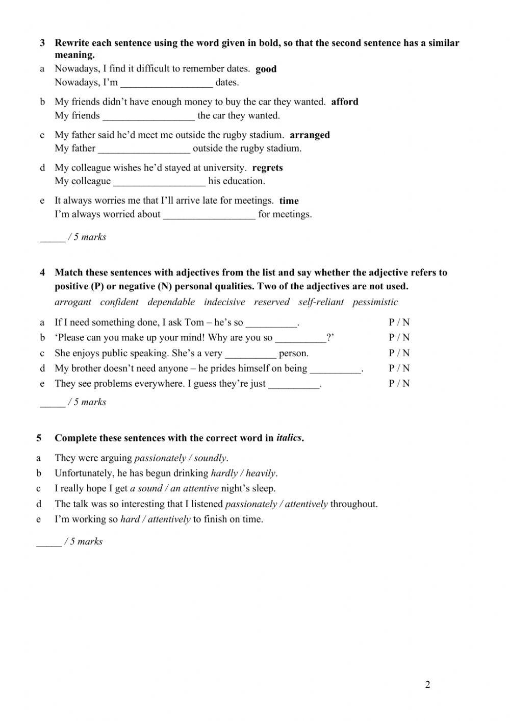 B2 First - Unit Test 6