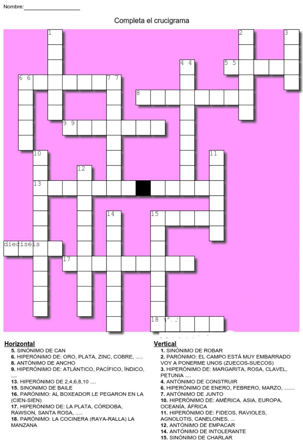 Relaciones semánticas de las palabras