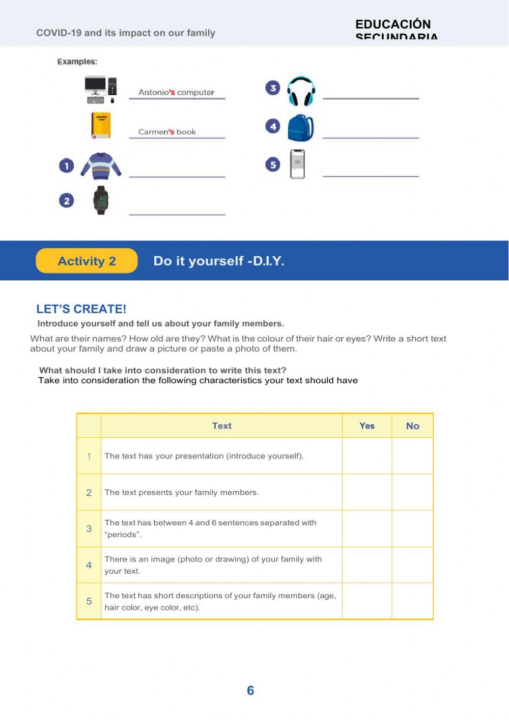 COVID-19, my family and me