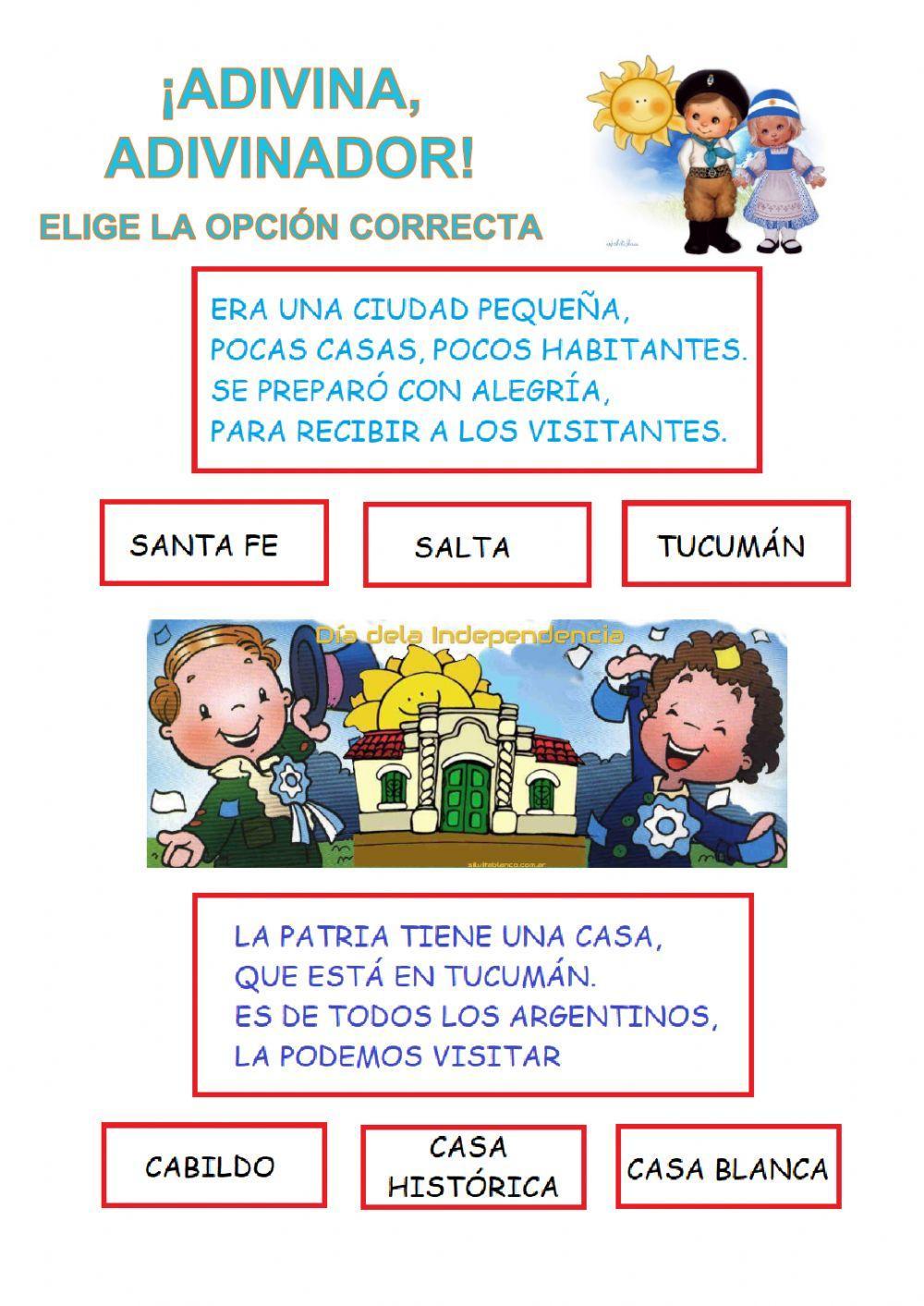 Adivinanzas independencia argentina