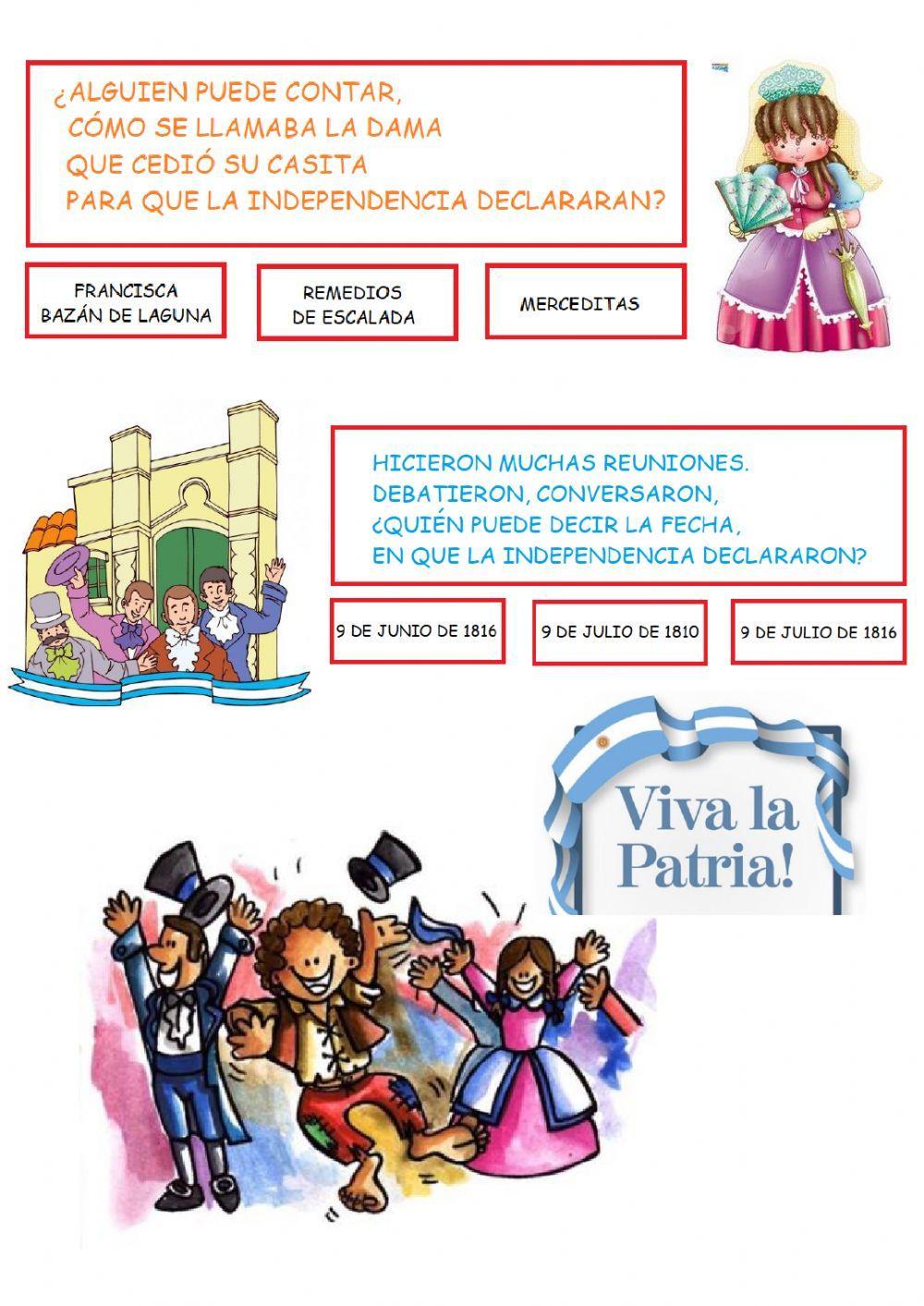 Adivinanzas independencia argentina