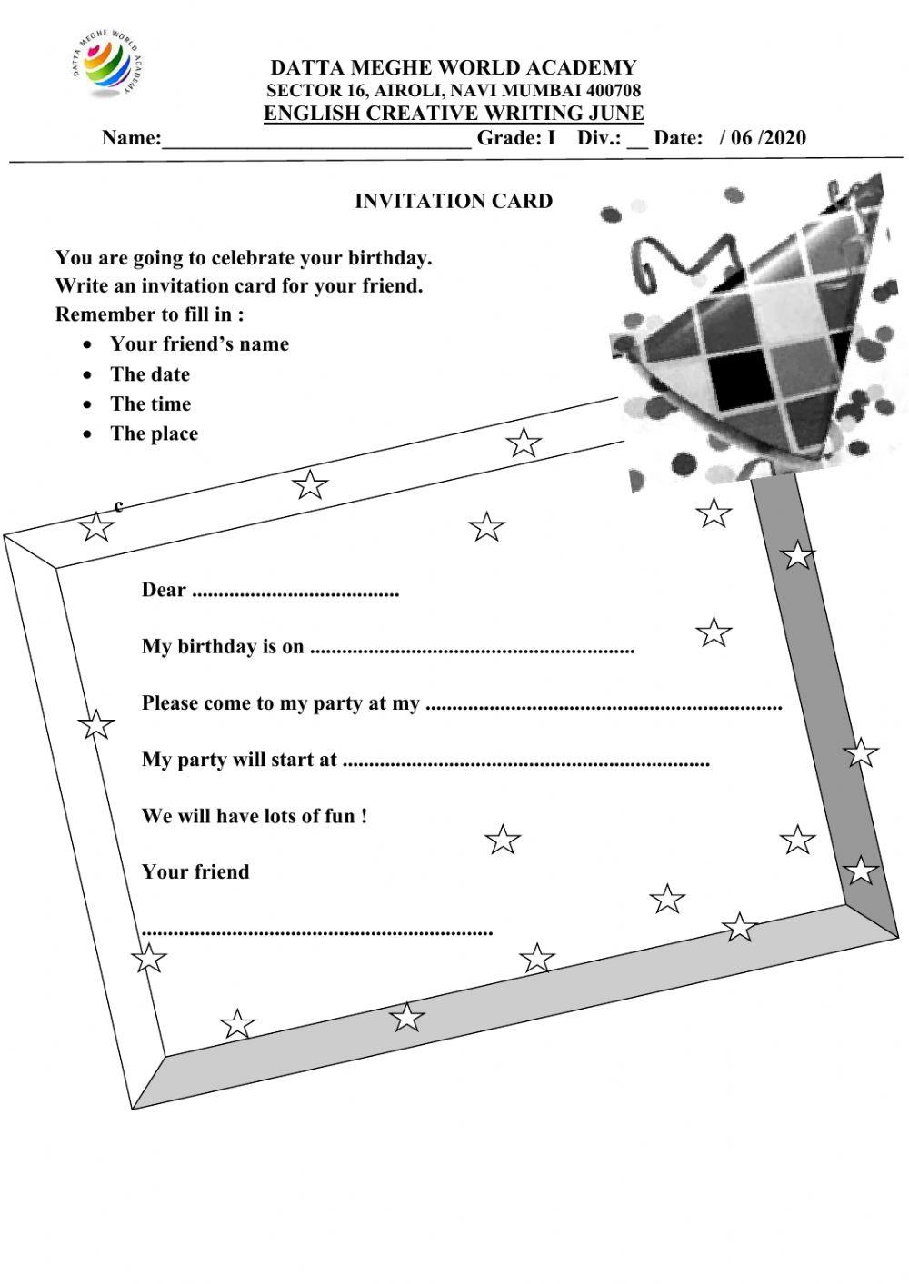 creative writing for grade 1 - june 2020