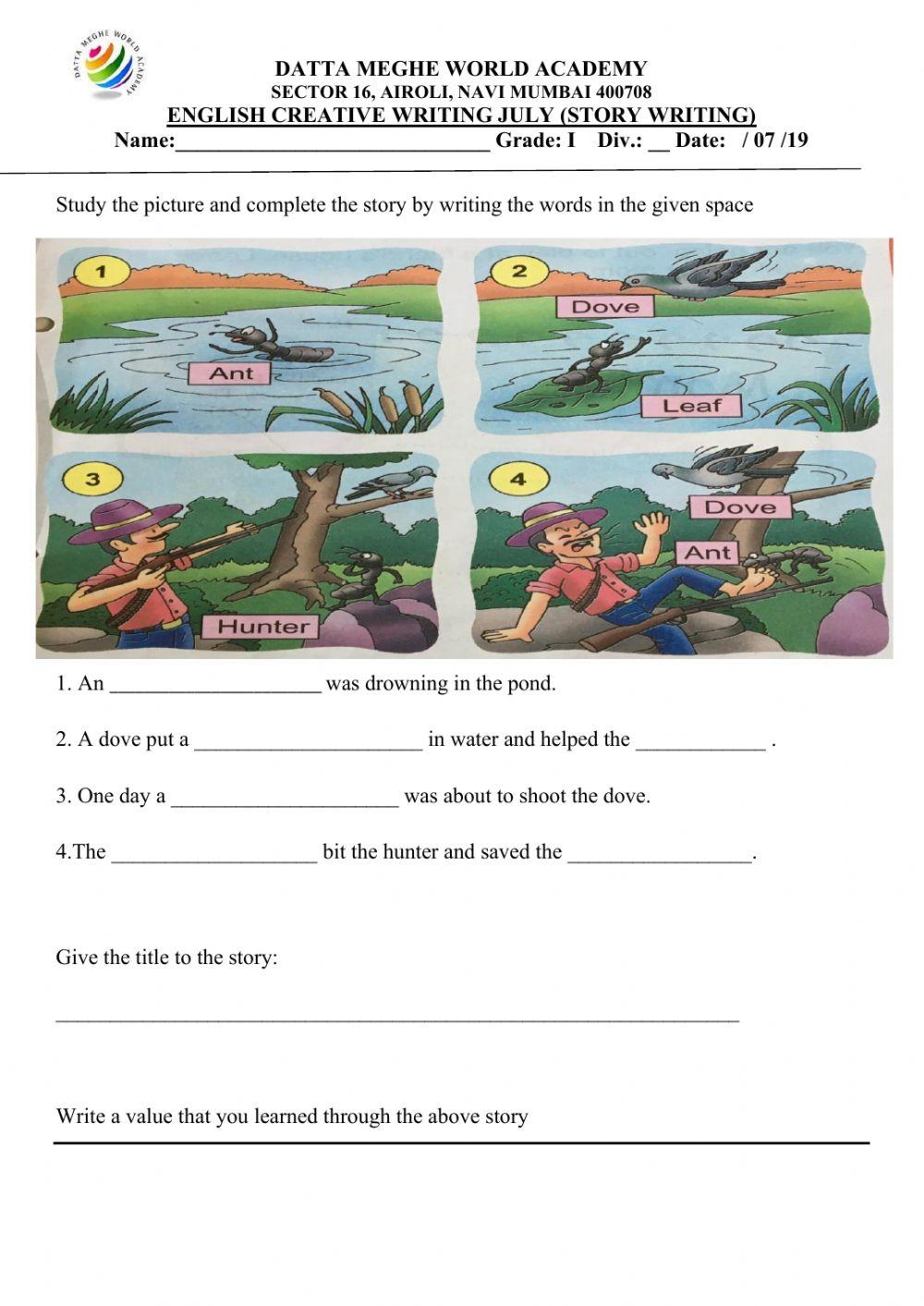 creative writing for grade 1 - june 2020