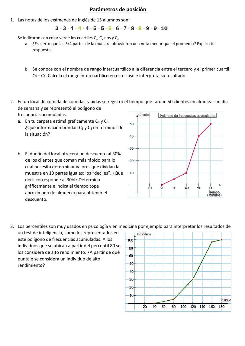 Parámetros de posición