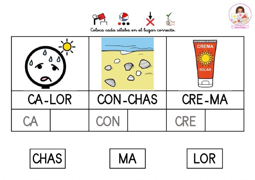 Letura silábica - El verano