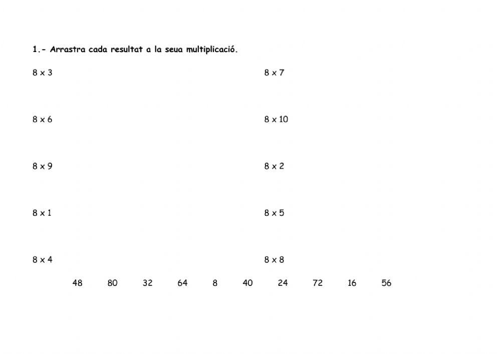 Tables de multiplicar