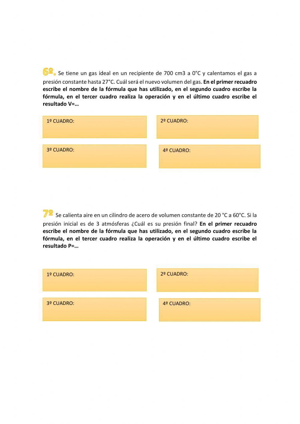 Examen recuperación Tema 2 Física y Química