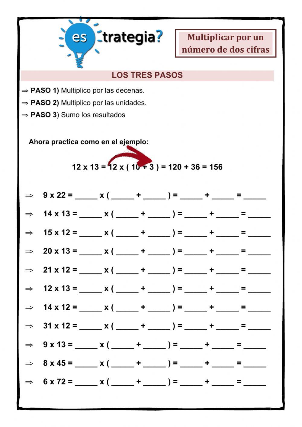Multiplicar por dos cifras