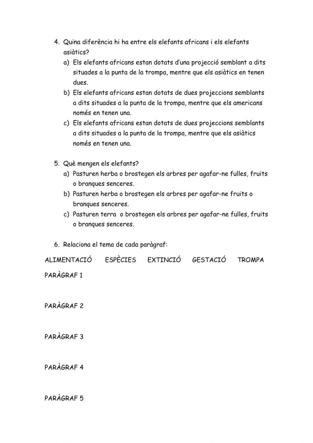 Comprensió lectora: Lelefant.