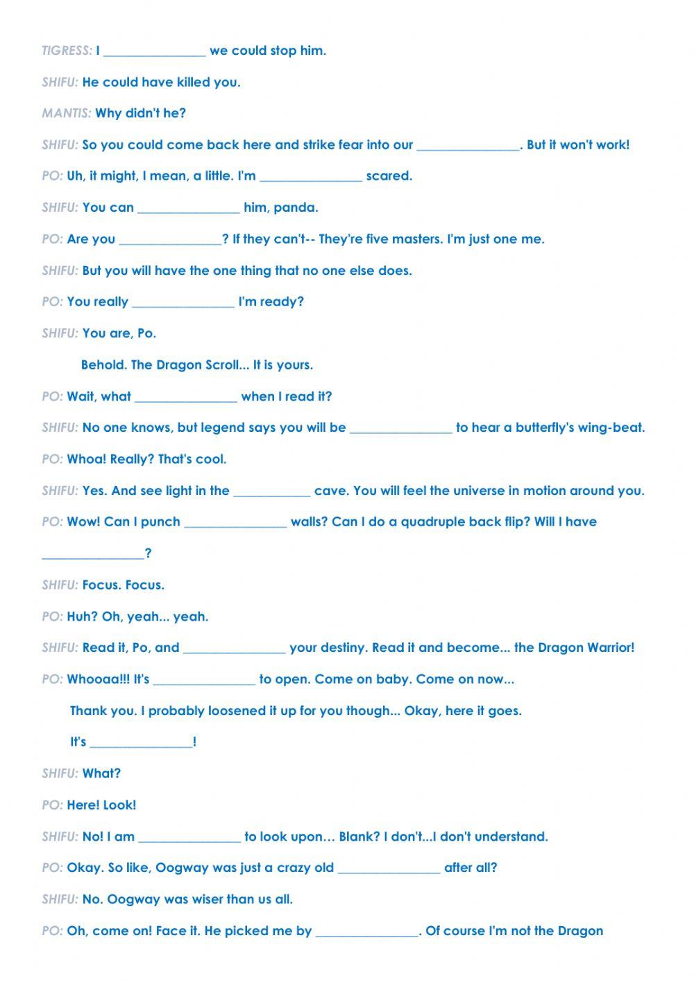 KUNG FU PANDA - Revealing the dragon scroll scene