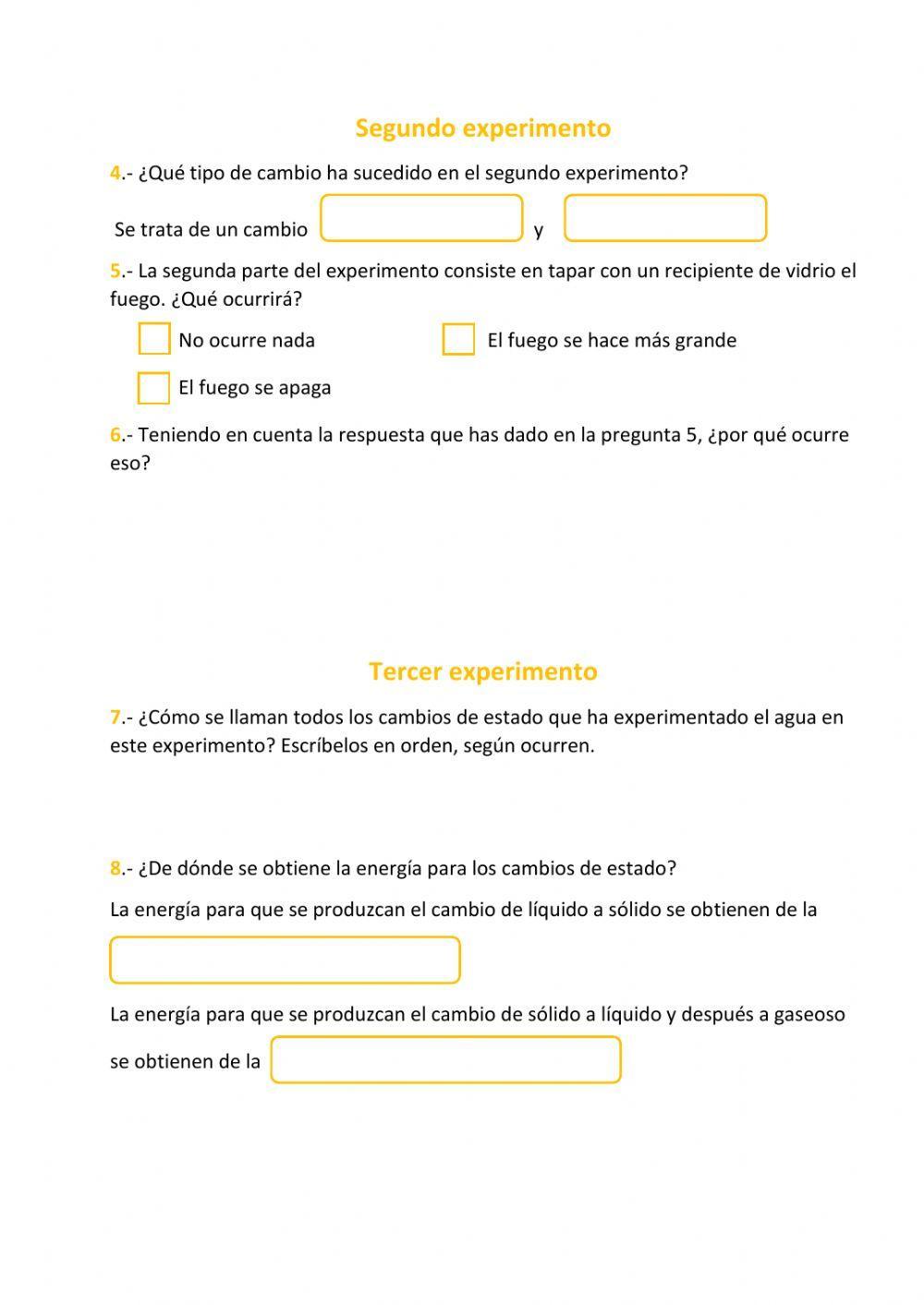 Los cambios en la materia