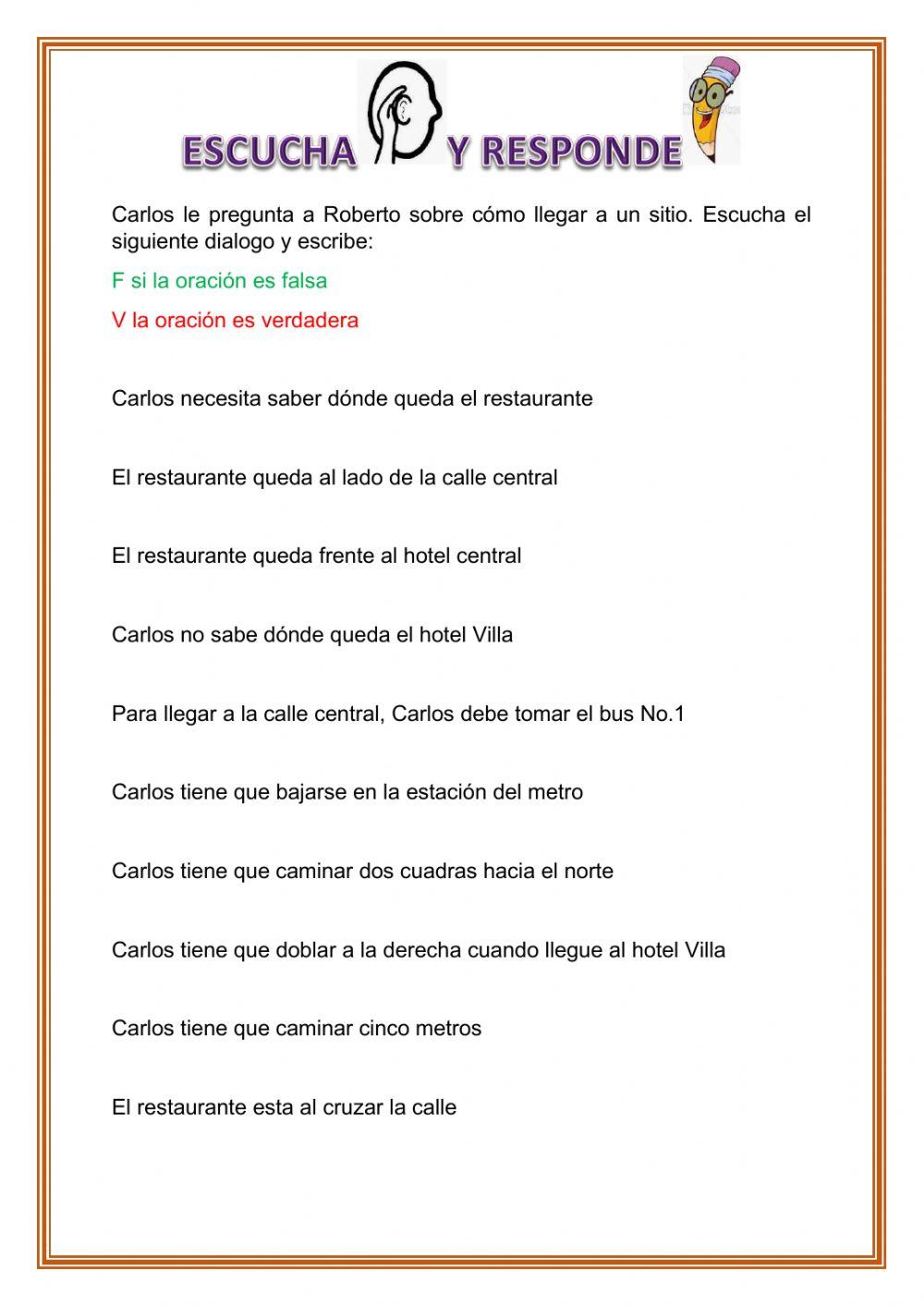 Ejercicio de escucha