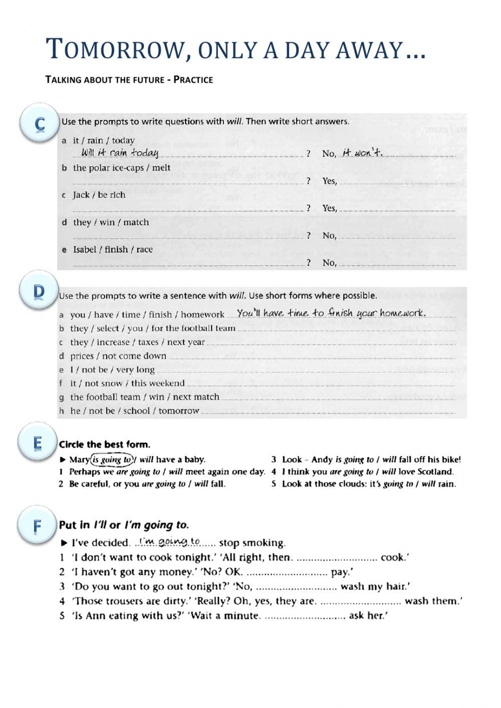 Future forms - 5th grade