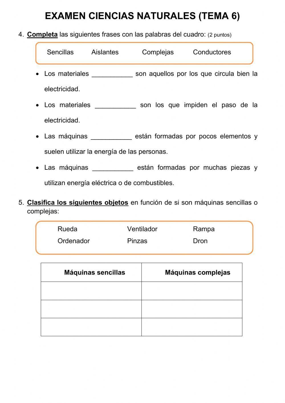 Examen tema 6 C. Naturales