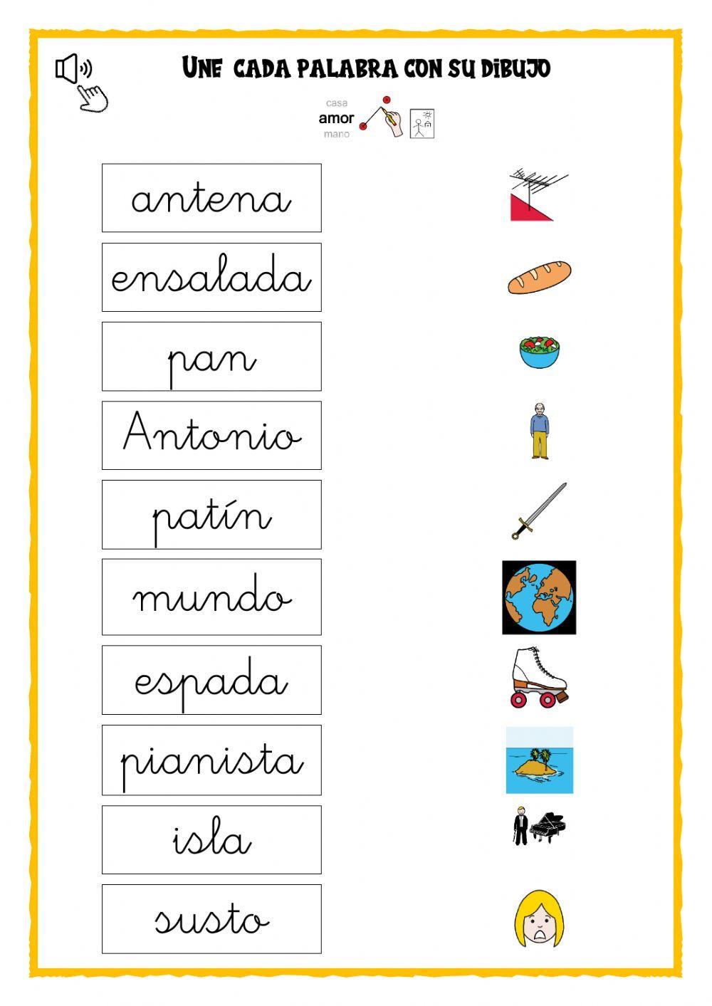 Unir palabra y dibujo