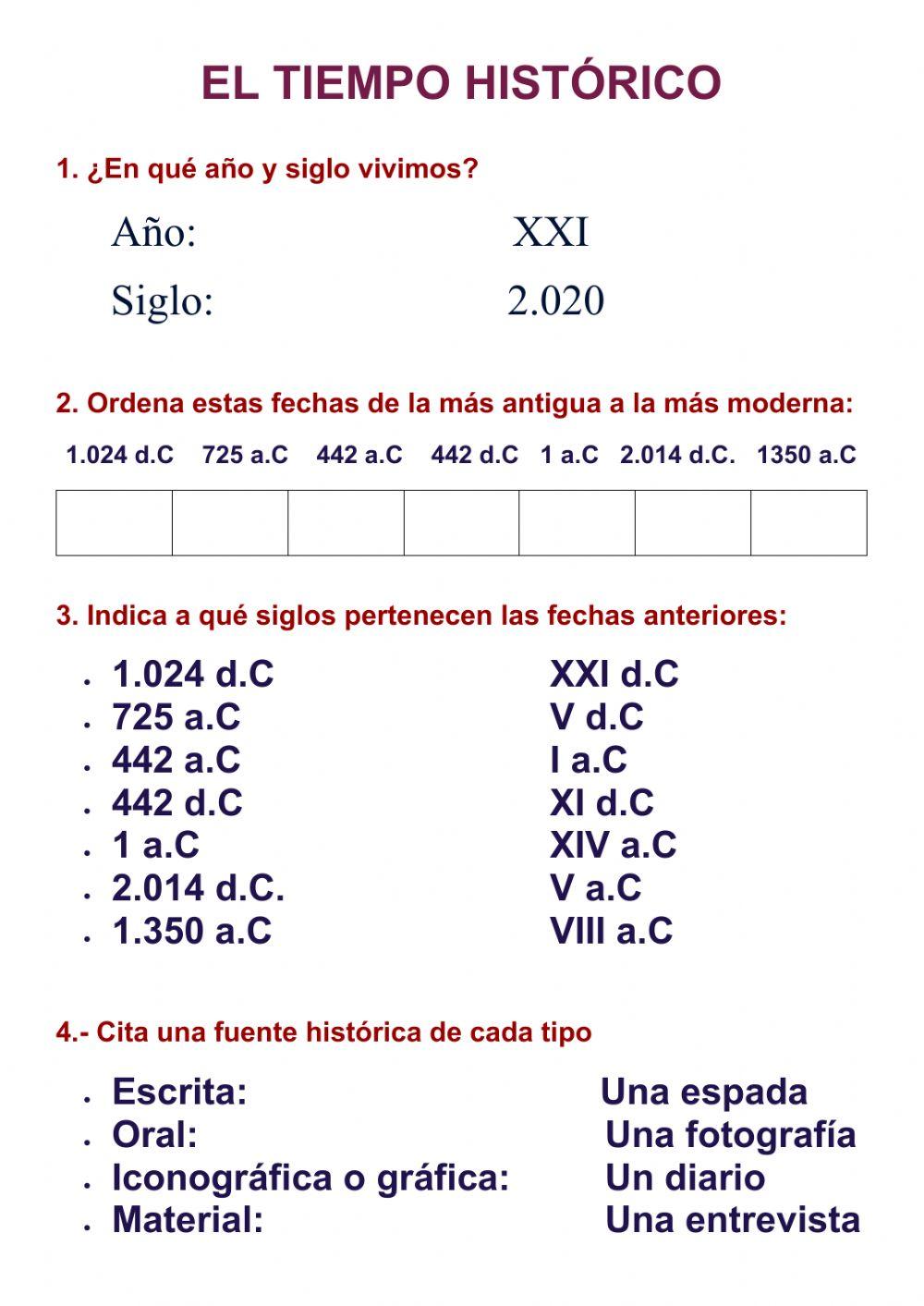 EL TIEMPO en HISTORIA