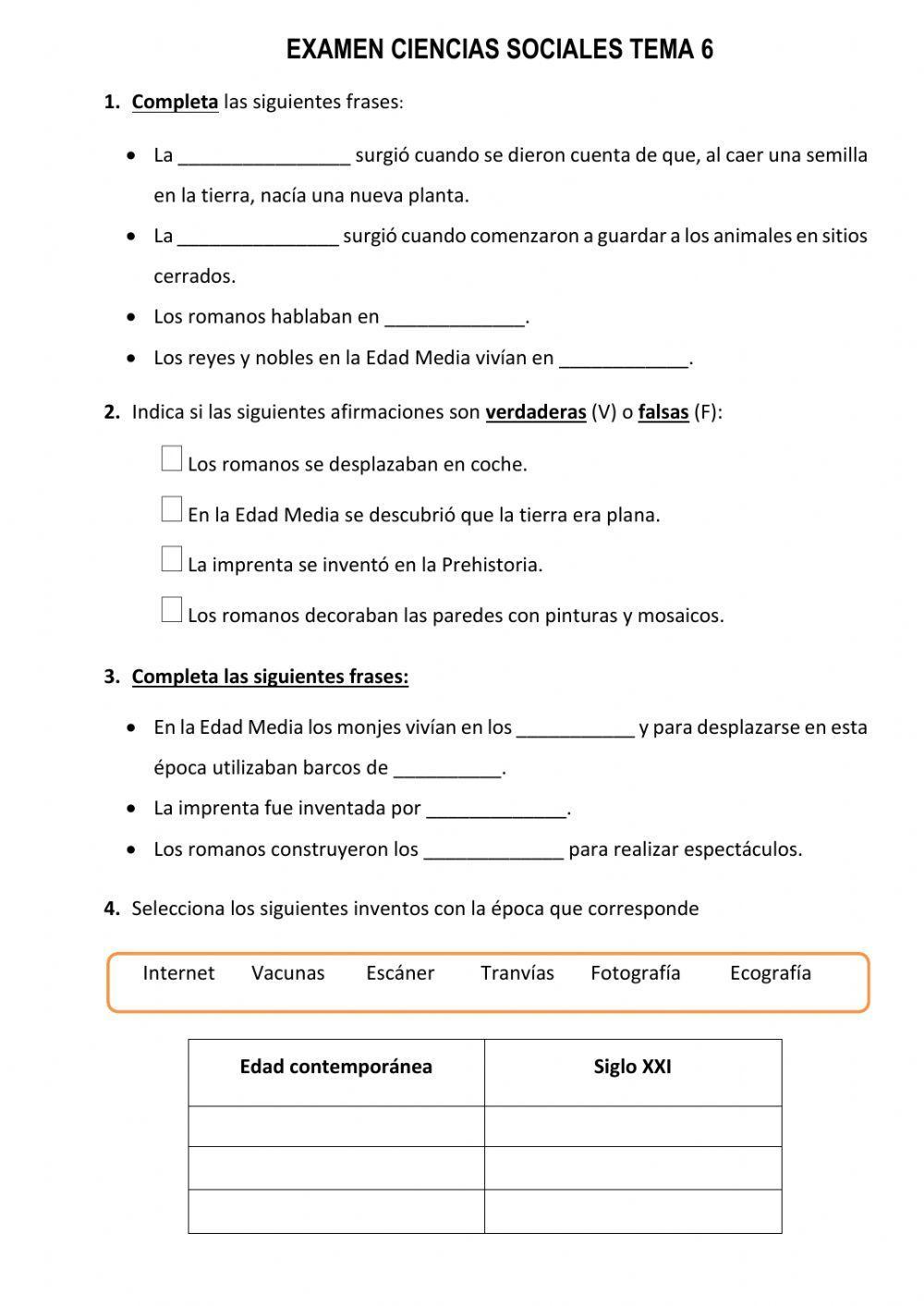 Examen tema 6 C. Sociales