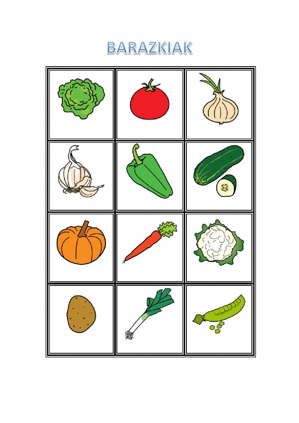 Janaria,frutak eta barazkiak