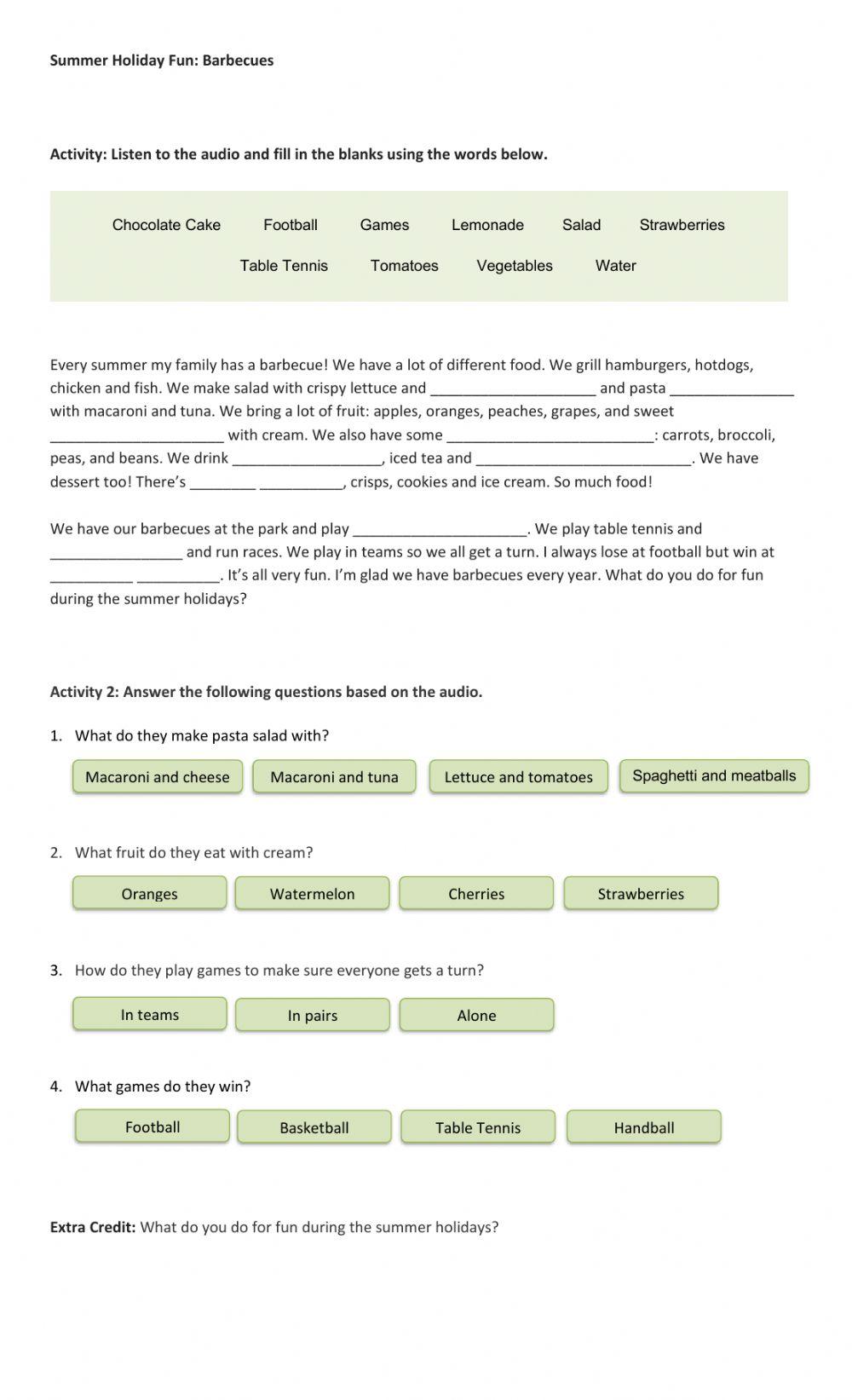 Summer Holiday Fun: Barbecues