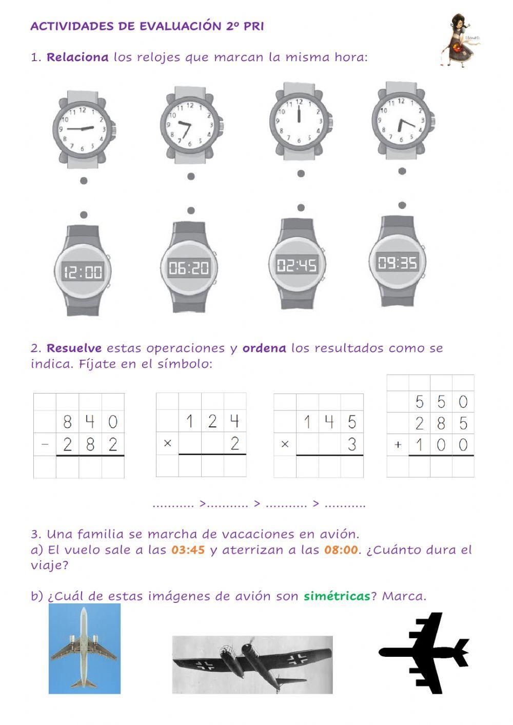 Evaluación matemáticas t11
