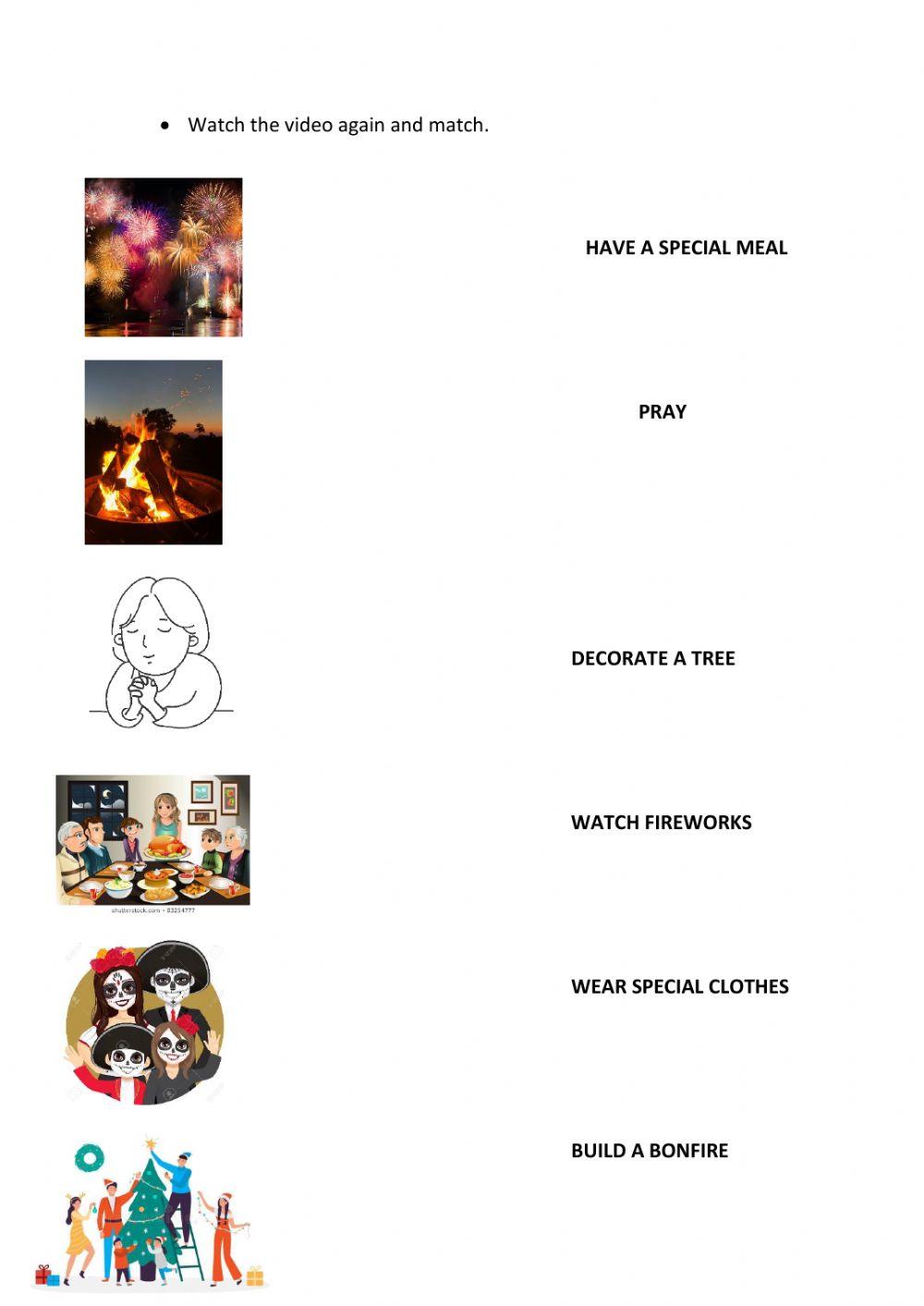 Holidays and celebrations