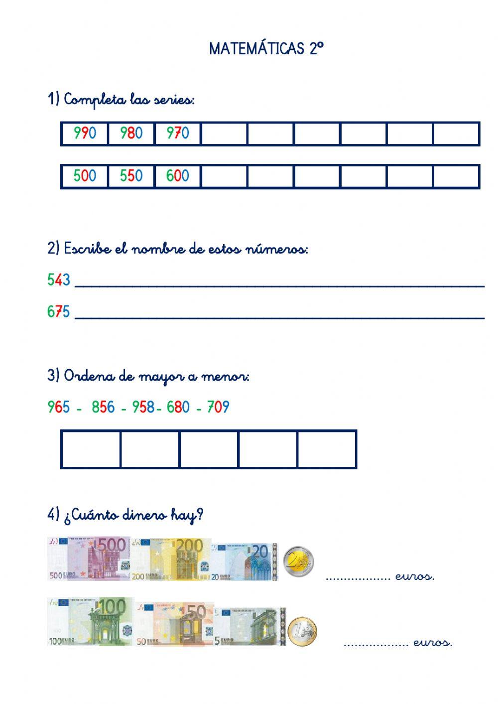 Matemáticas.  Repaso 15.