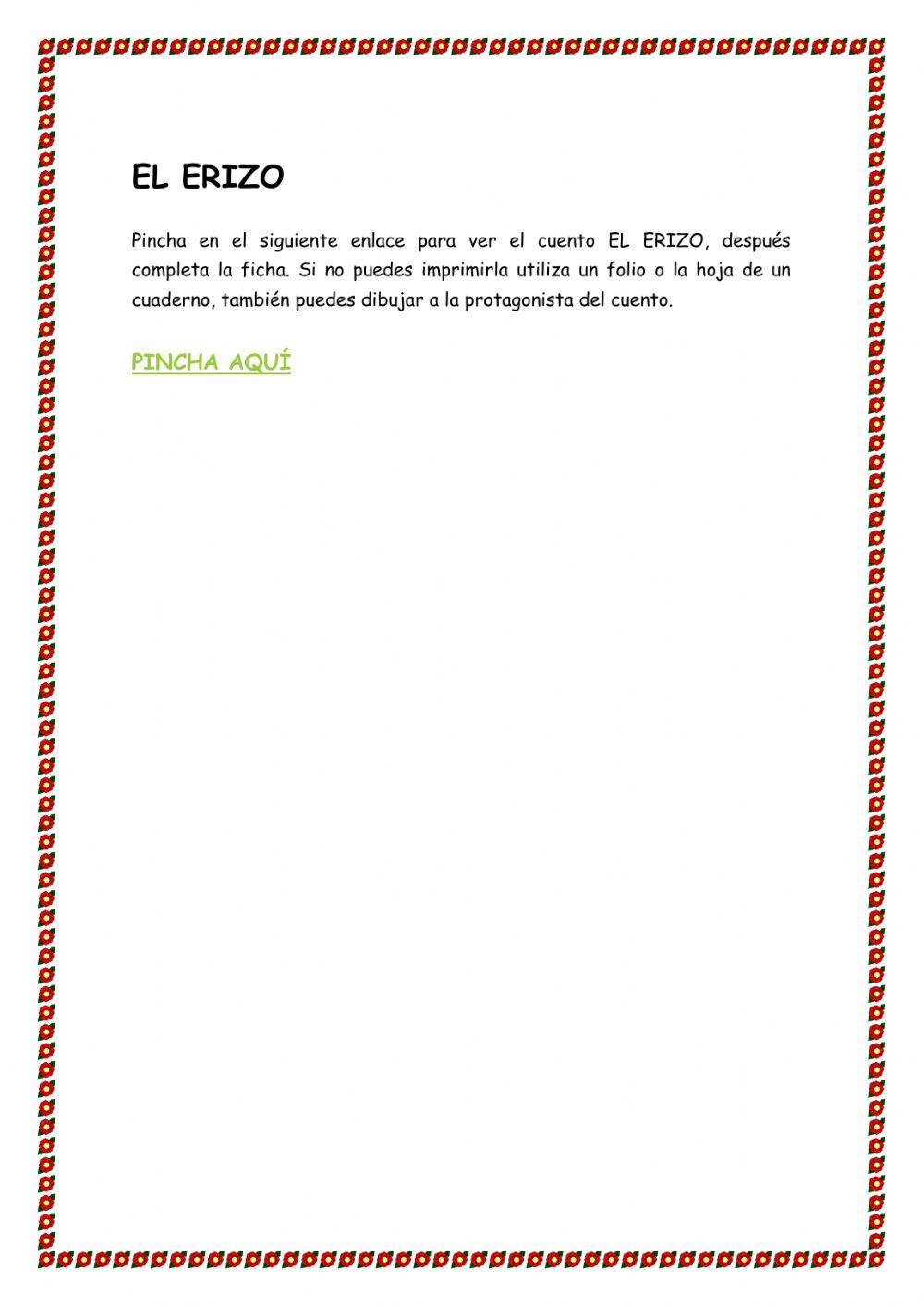 Cuento de -el erizo-