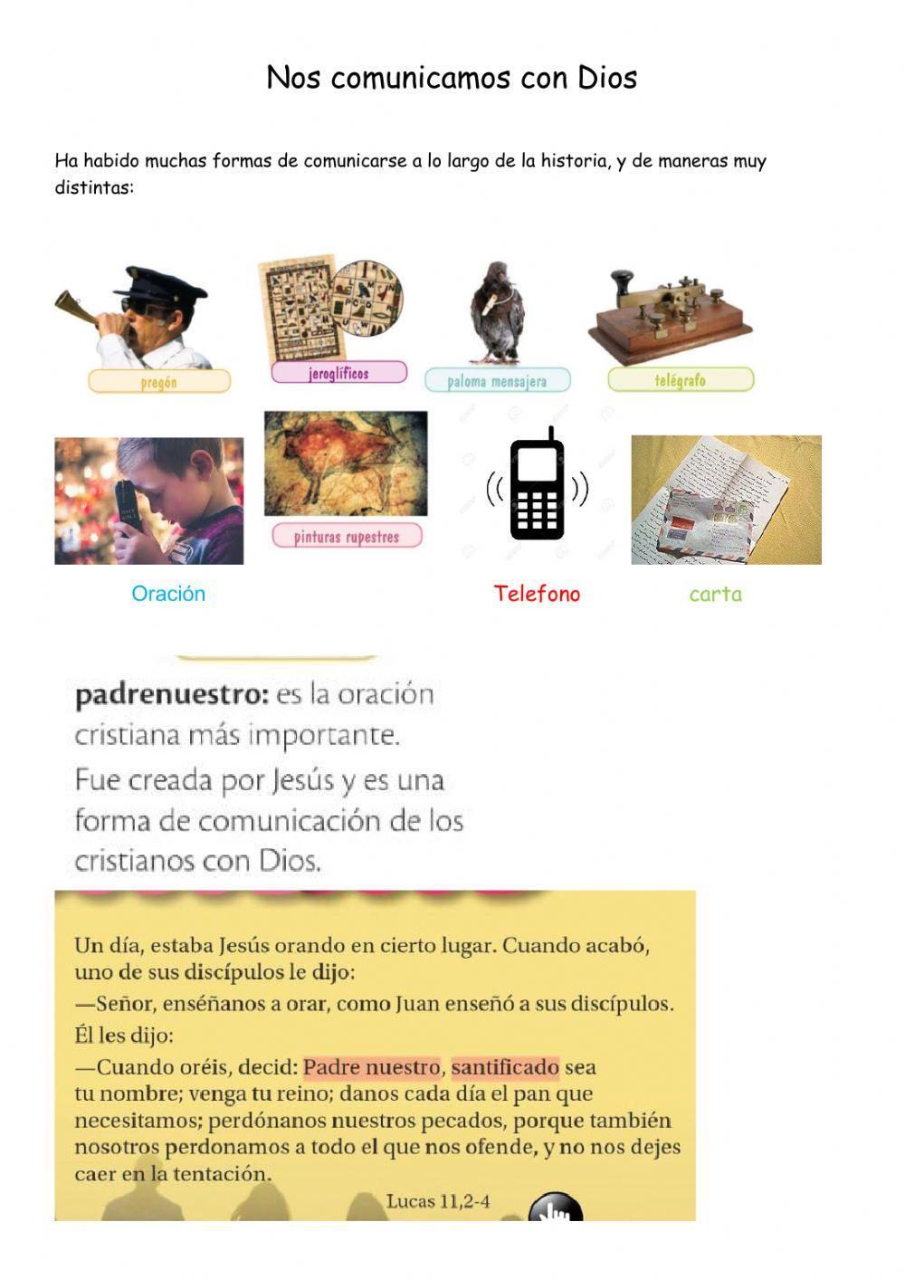 Nos comunicamos con dios