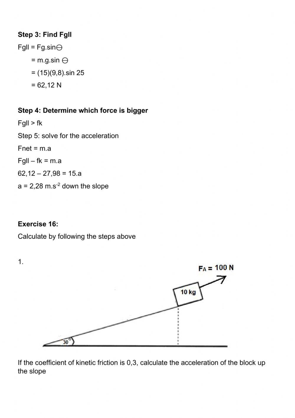 Newton laws worksheet 17