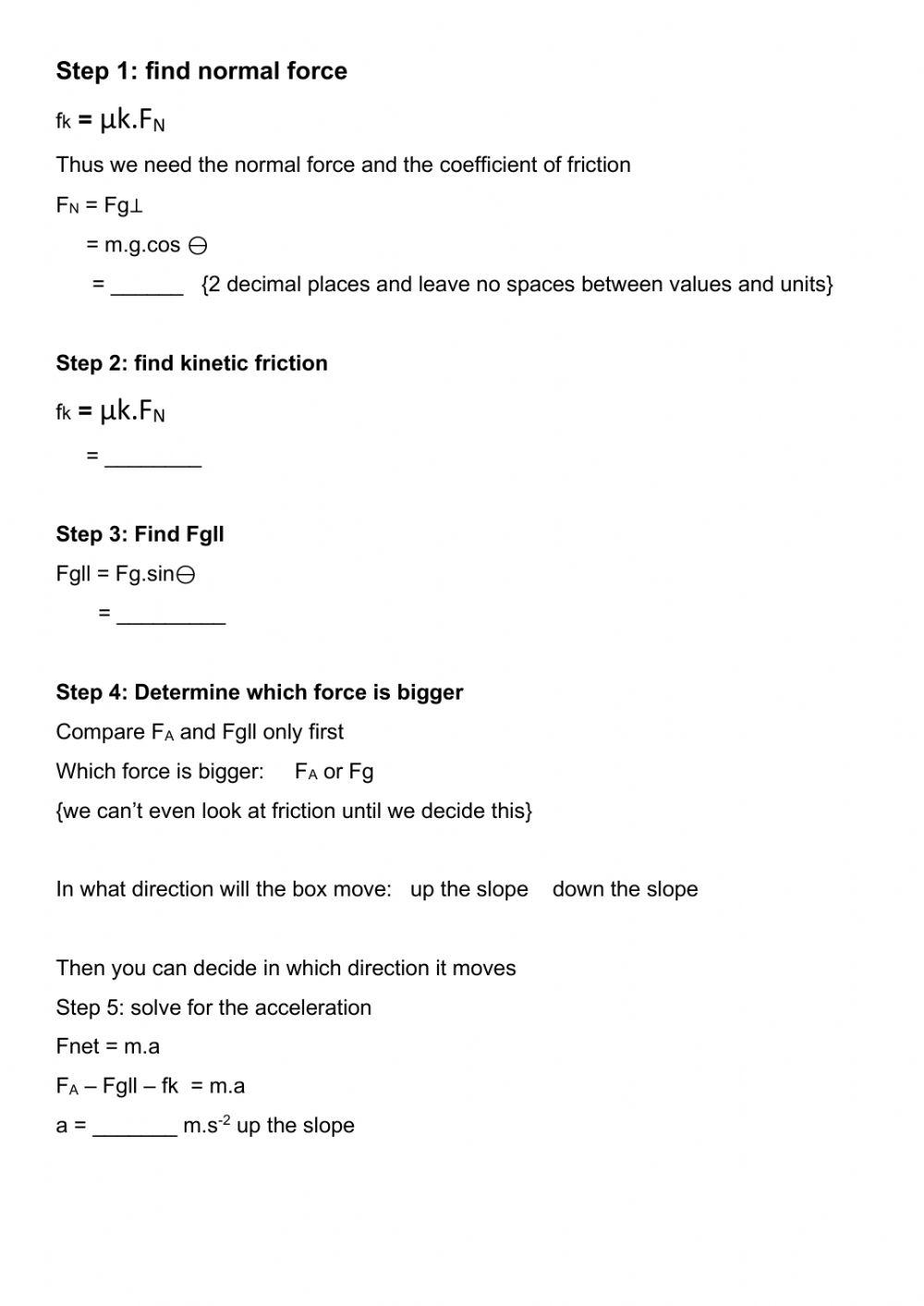 Newton laws worksheet 17
