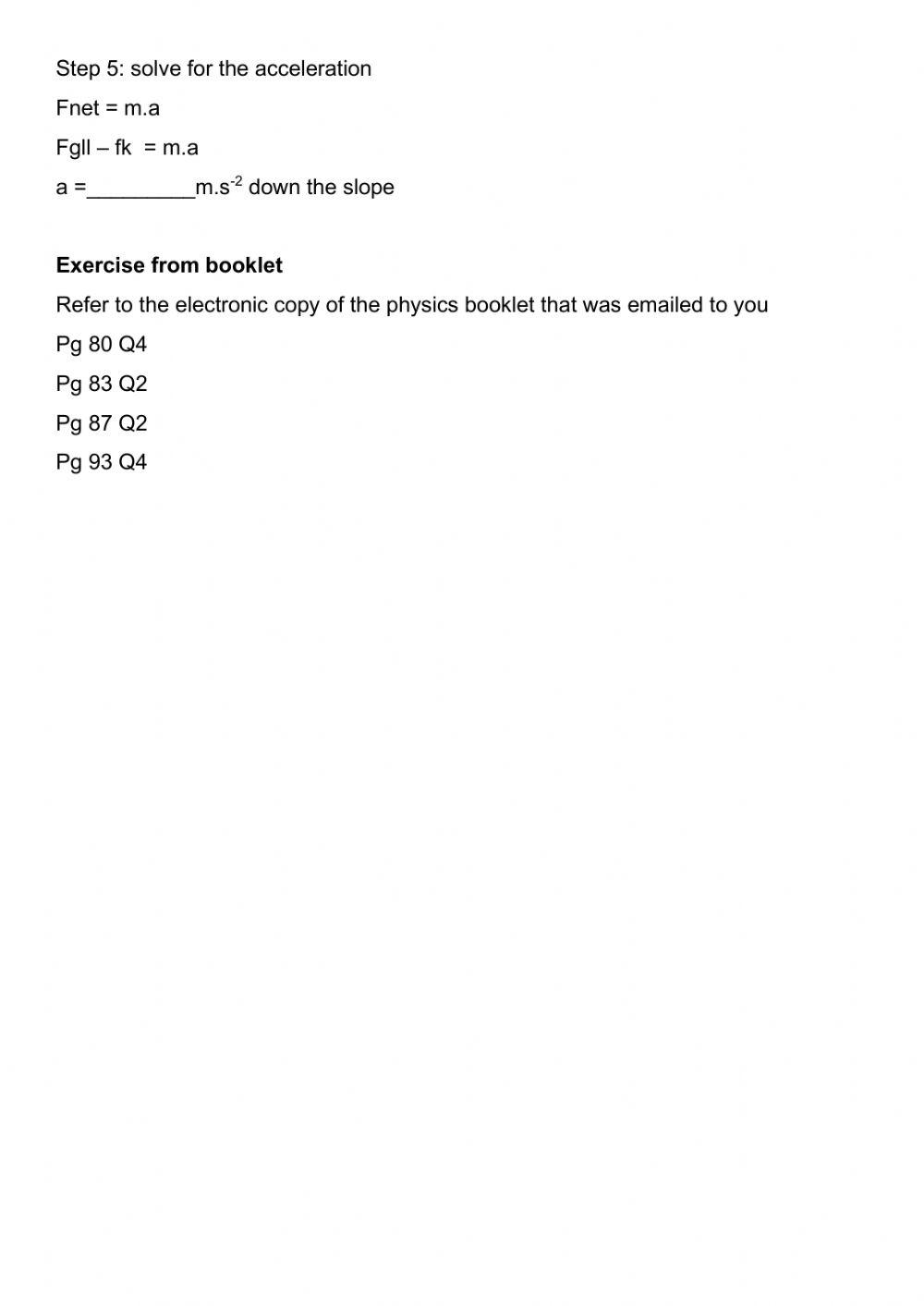 Newton laws worksheet 17