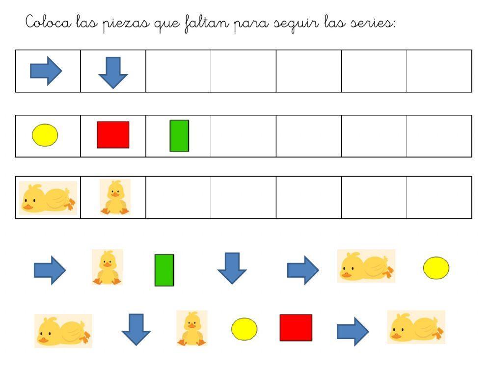 Seriaciones con formas y dibujo