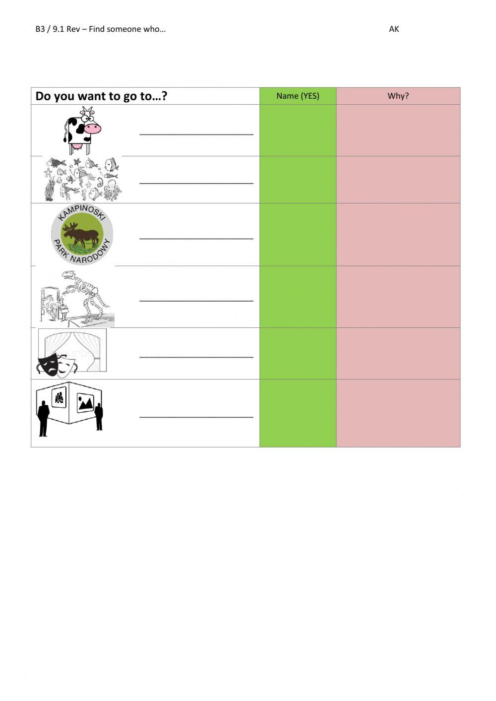 B3 - 9.1 - Find someone who