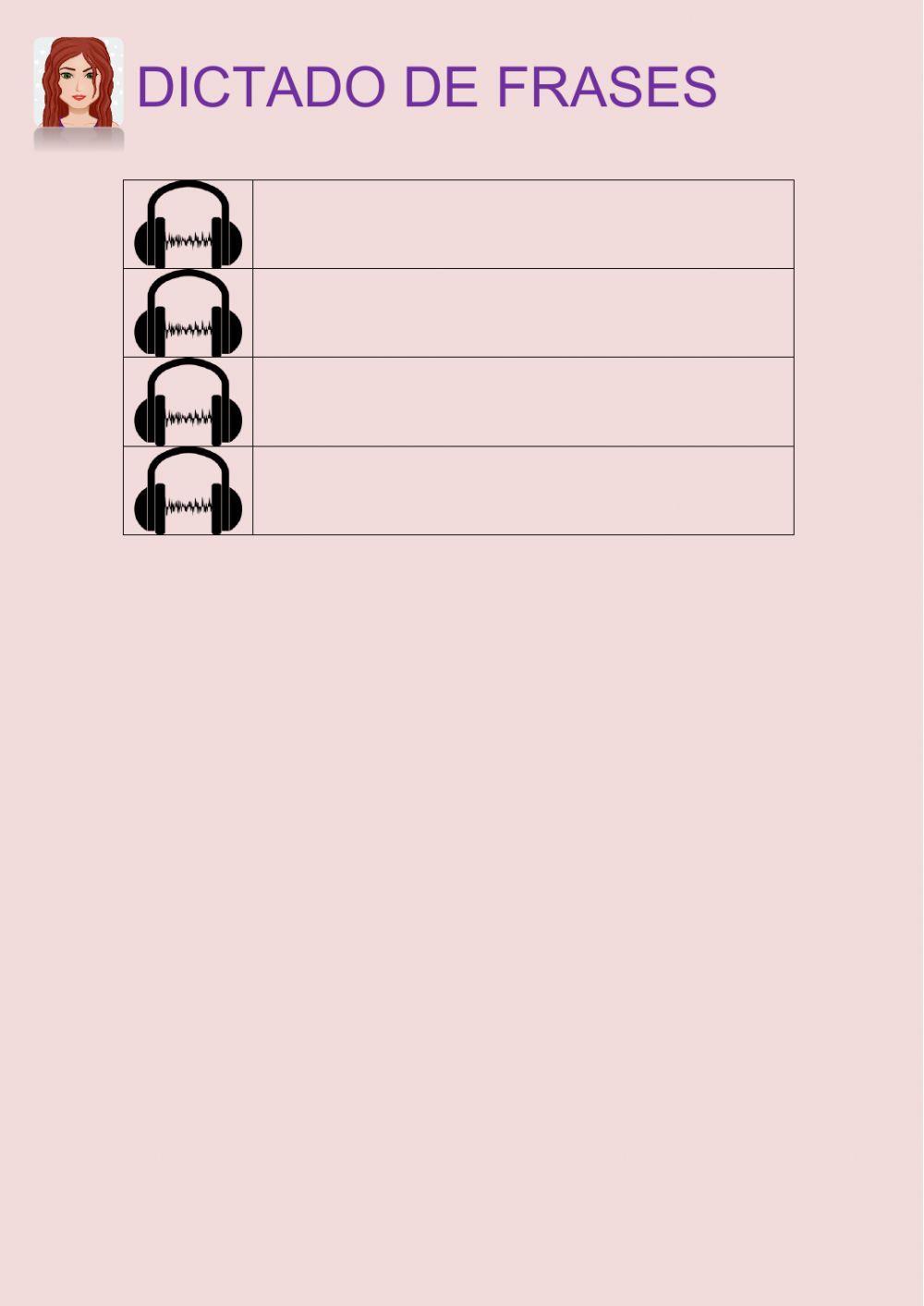 Dictado de frases