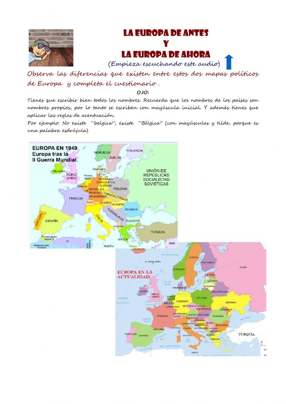 La Europa de antes y la Europa de ahora