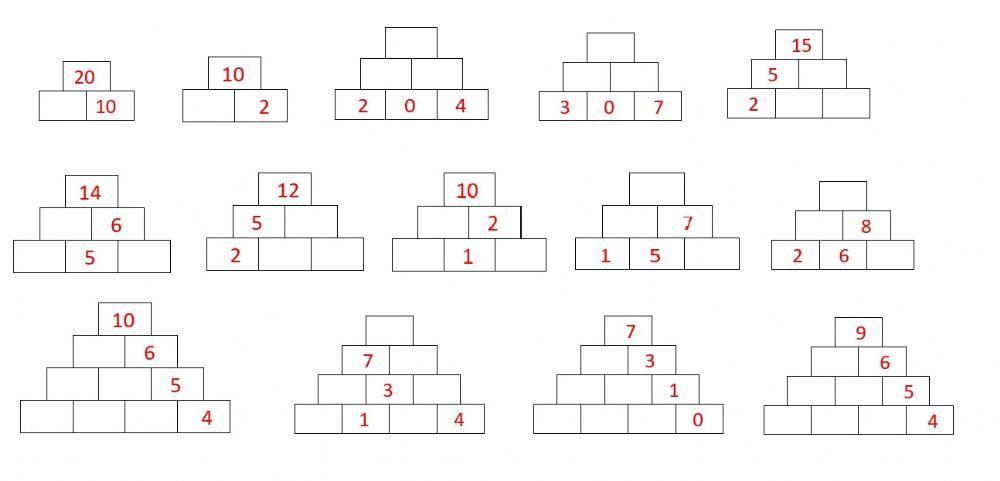 Pirámides numéricas 1