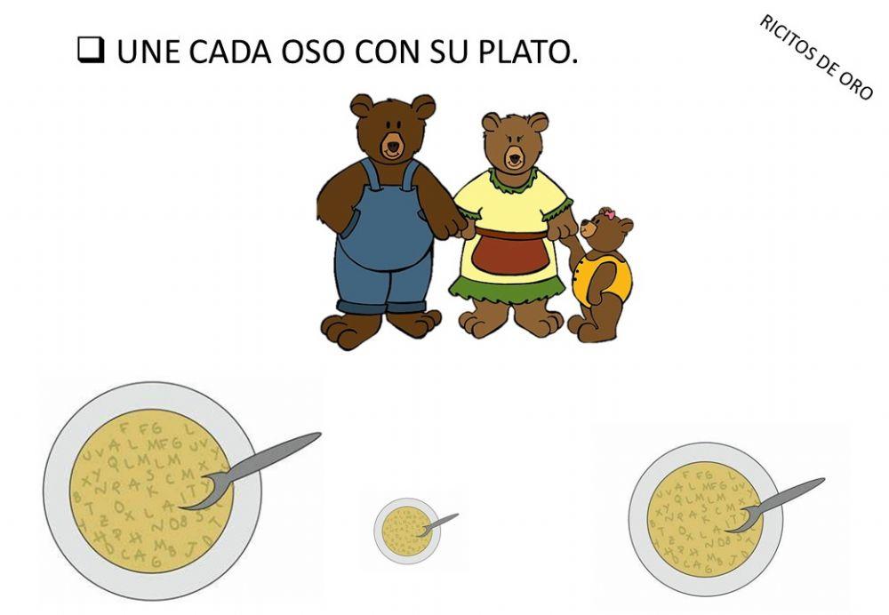 Une cada oso con su plato