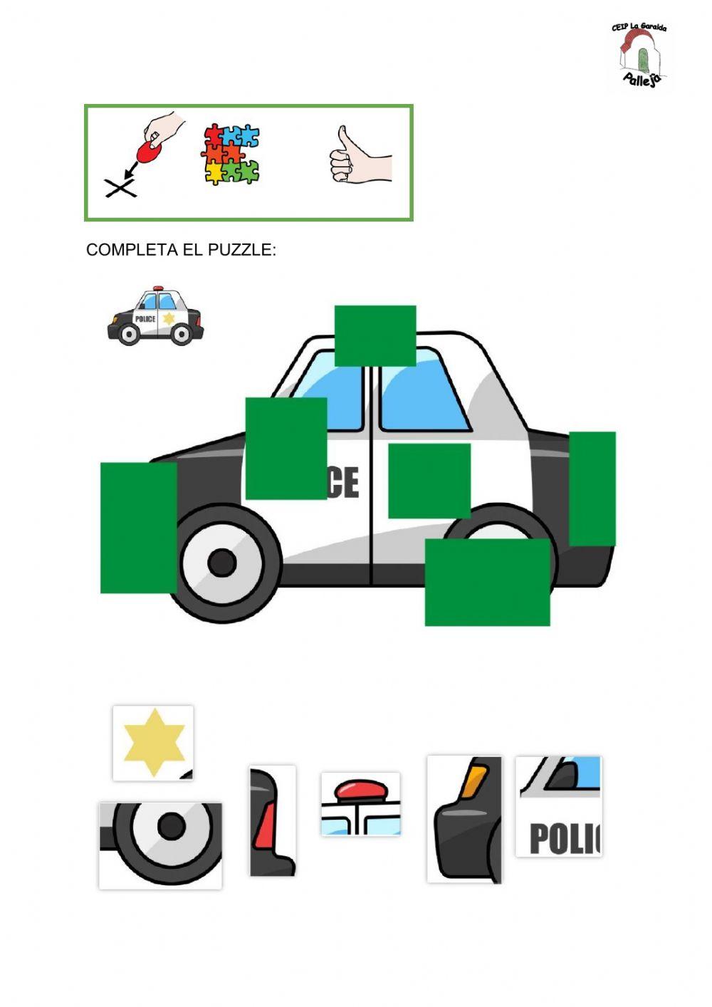 Puzzle coche de policia