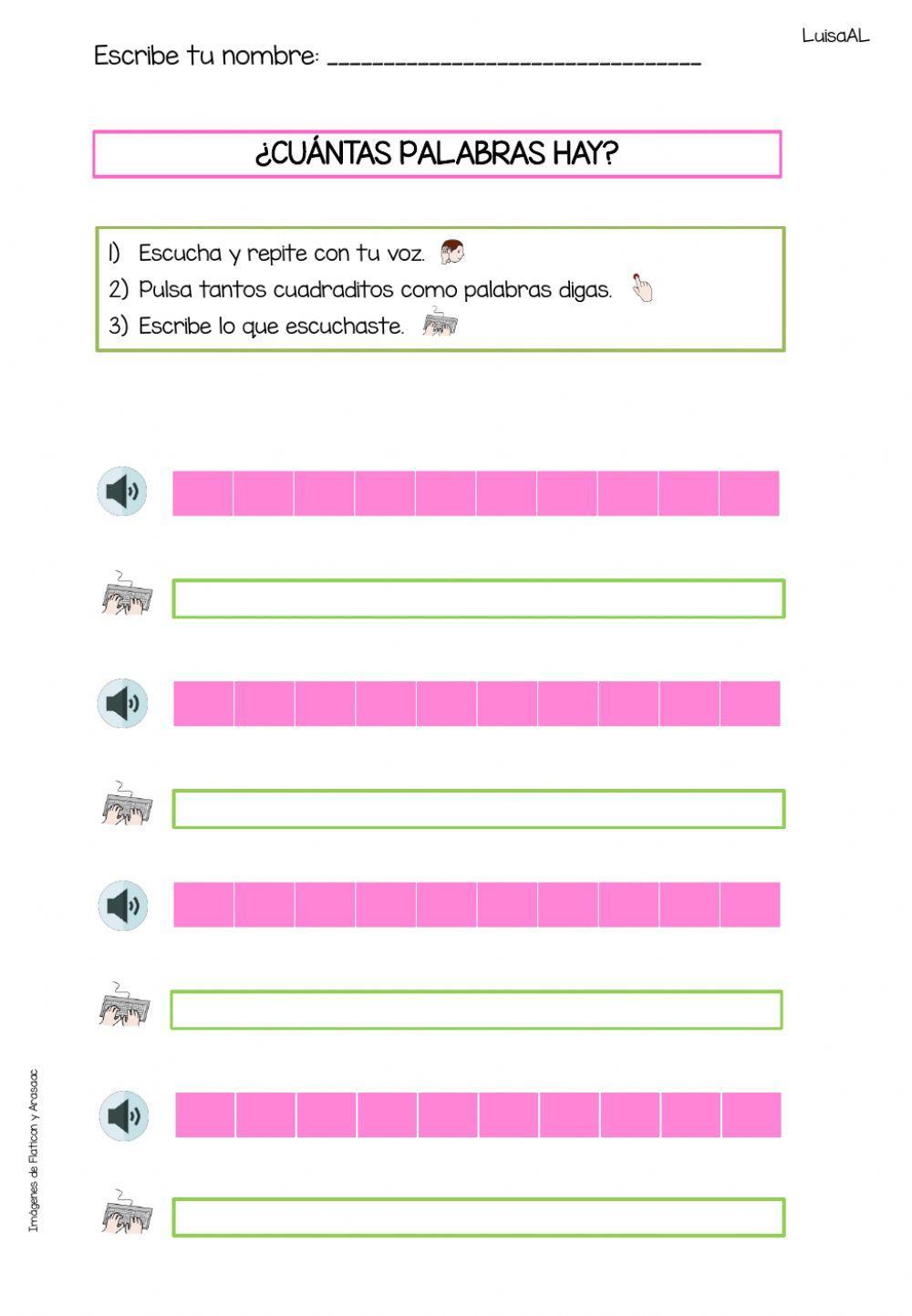 Conciencia léxi… | Free Interactive Worksheets | 255509