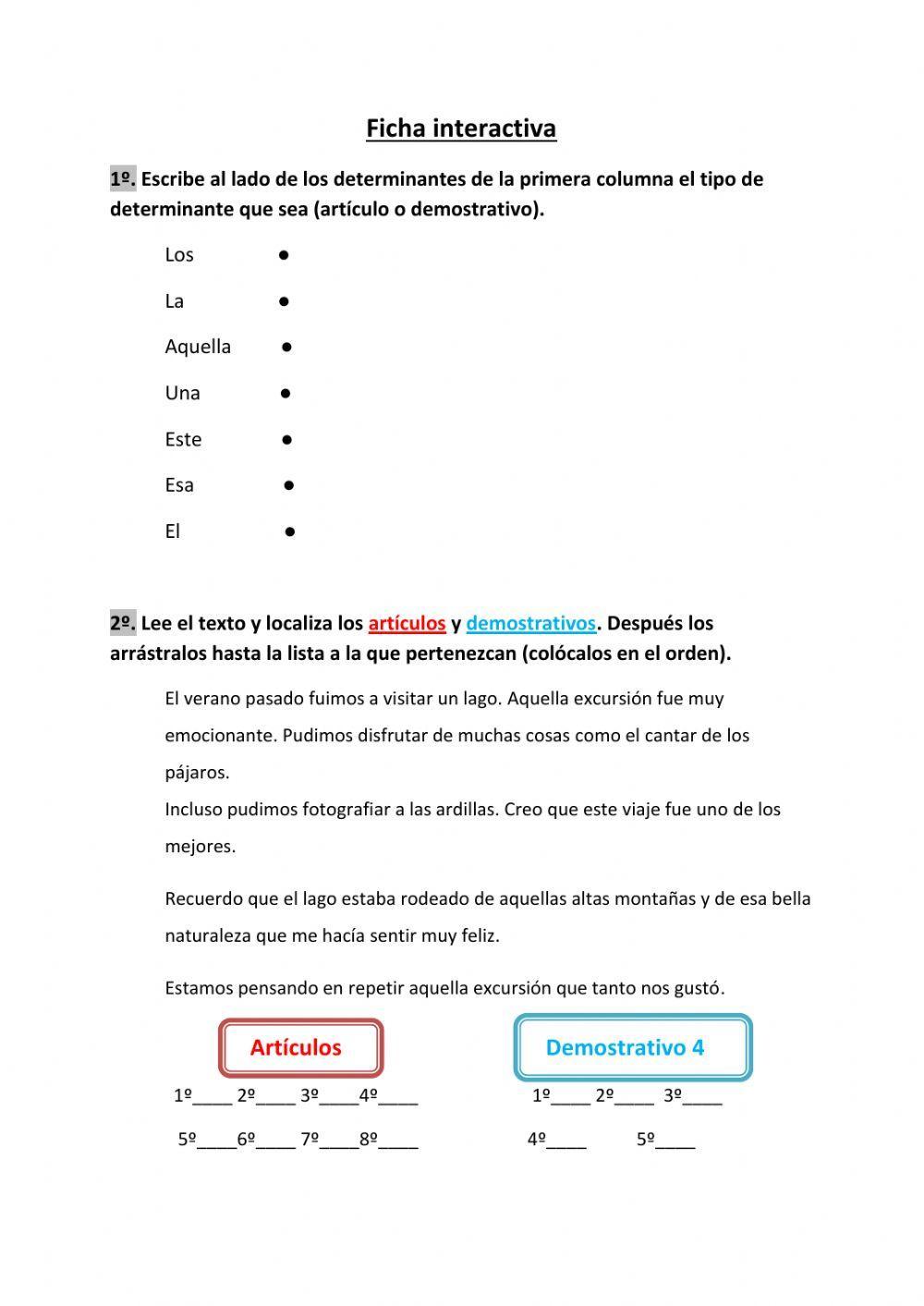 Determinantes, onomatopeyas, refranes, la G y el comic