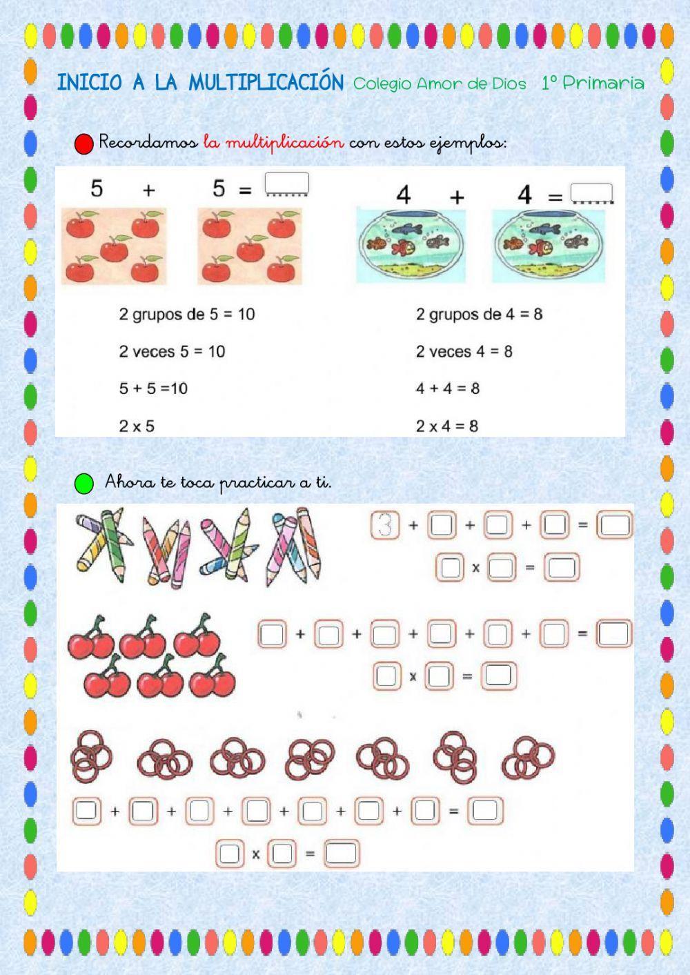 Inicio Multiplicación 1ºPrimaria