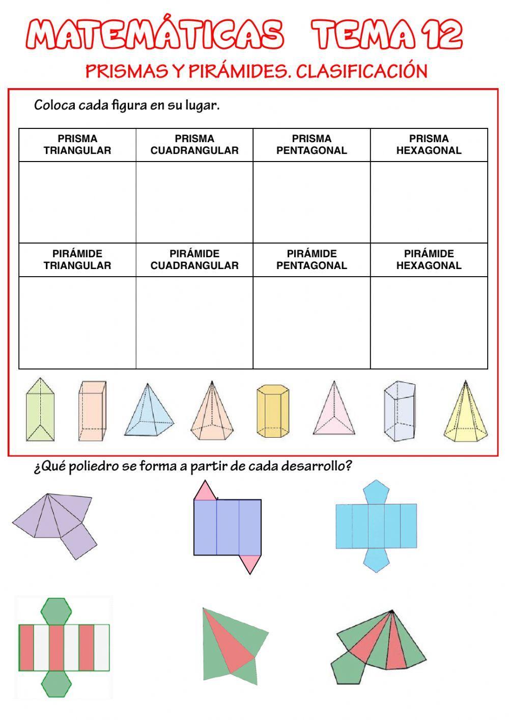 Prismas y pirámides. Clasificación Prismas y pirámides. Clasificación
