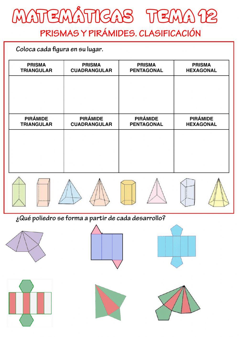 Prismas y pirámides. Clasificación