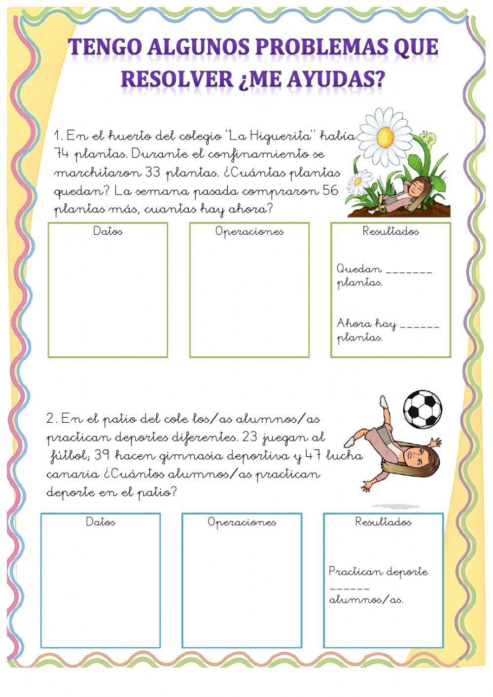 Problemas 1º de primaria