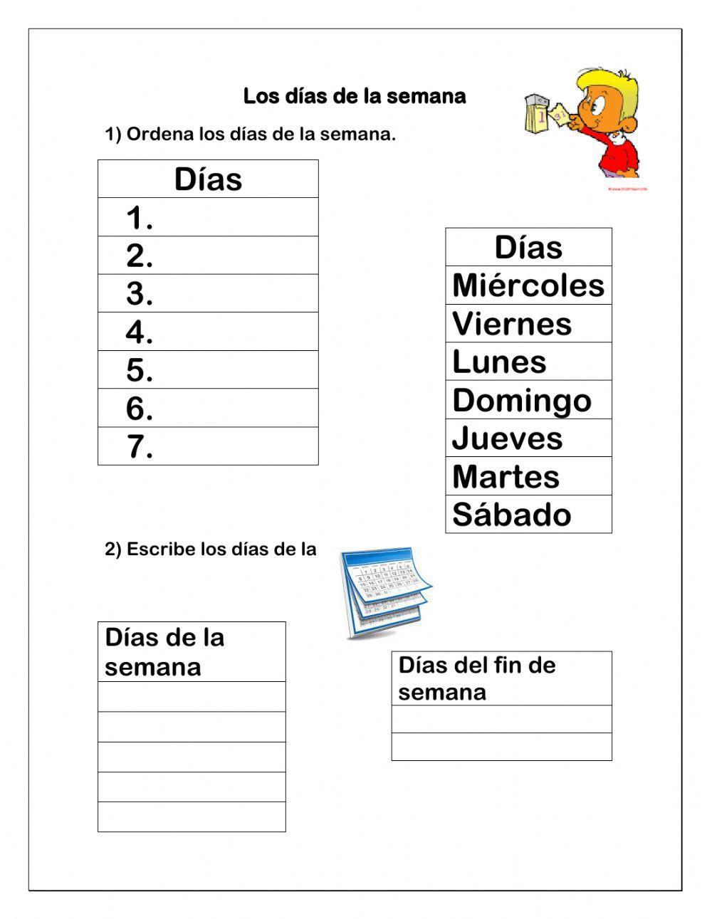 Dias y meses del año