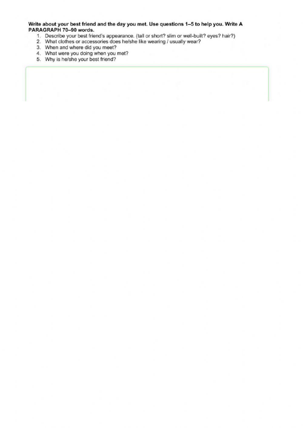 Revision for the test