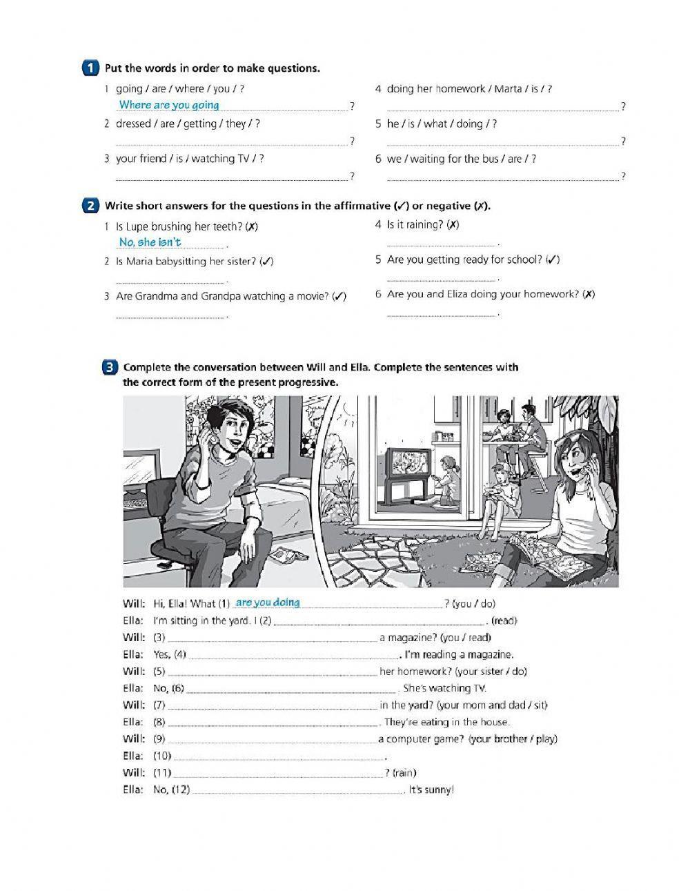 Present Continuous - E1