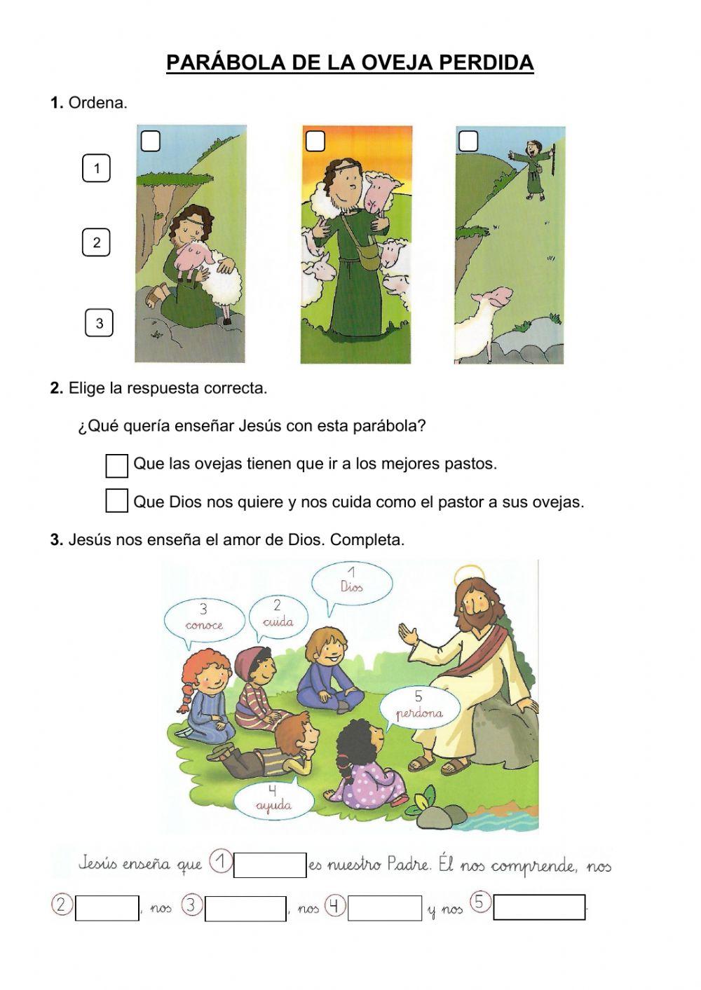 La oveja perdida Live Worksheets